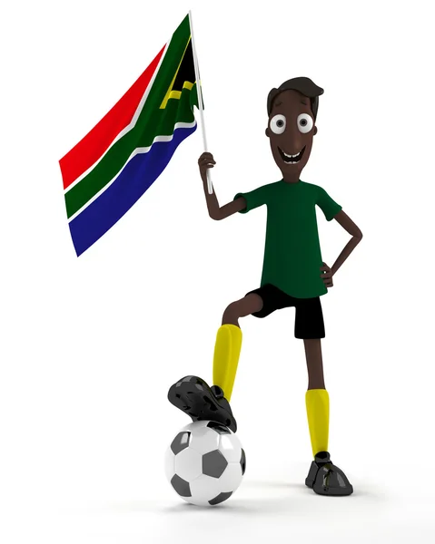 Giocatore di calcio sudafricano — Foto Stock