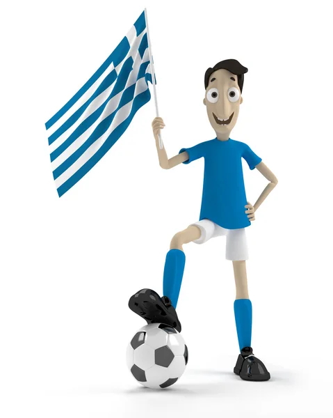 Grekisk fotbollsspelare.希腊足球运动员 — Stockfoto