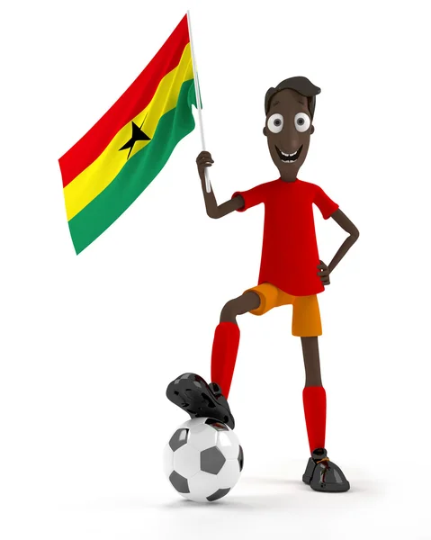 Ghana soccer player — Stock Photo, Image