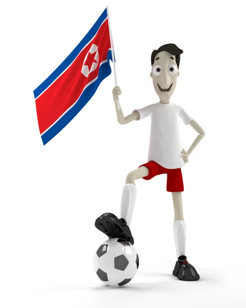North Korean soccer player — Stock Photo, Image