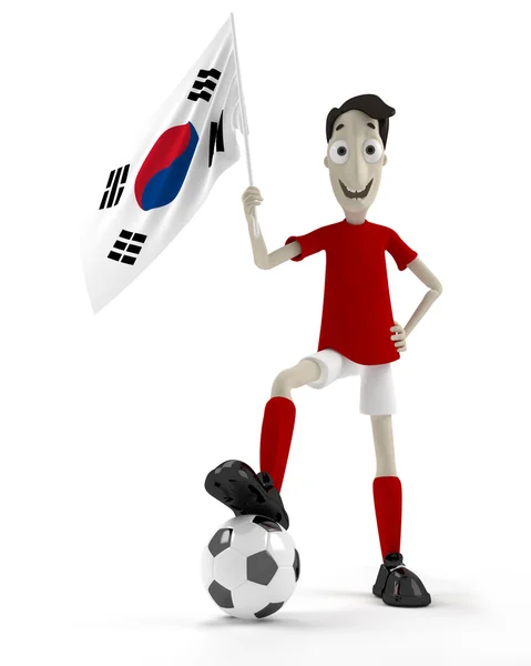 Sydkoreansk fotbollsspelare. — Stockfoto