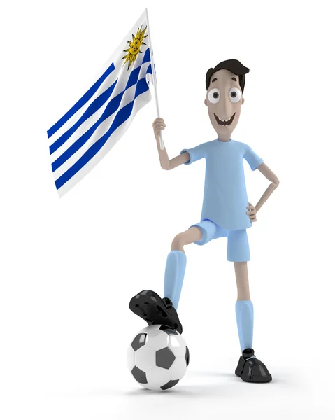 Urugwajski piłkarz — Zdjęcie stockowe
