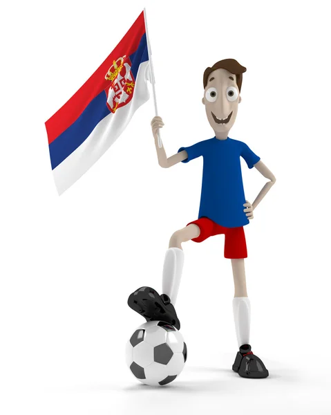 Serbski piłkarz — Zdjęcie stockowe