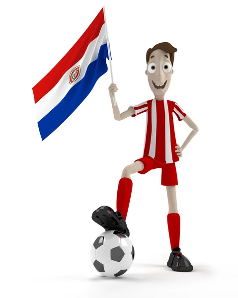 Paraguayský fotbalista — Stock fotografie
