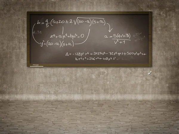Уравнение на доске — стоковое фото