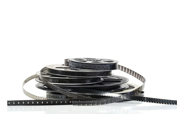 Pellicule film vidéo noir et blanc — Zdjęcie stockowe