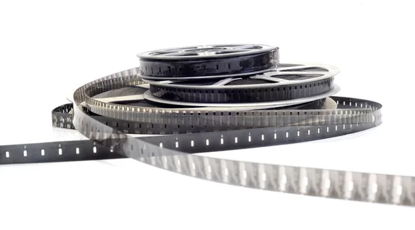 Pellicule film vidéo noir et blanc — Stock Photo, Image