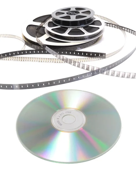 Pellicule film vidéo noir et blanc — Stock Photo, Image