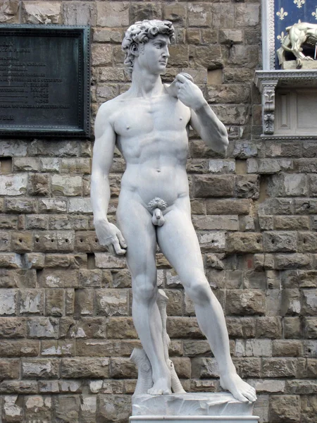 Флоренція - статуя David за Michaelang — стокове фото