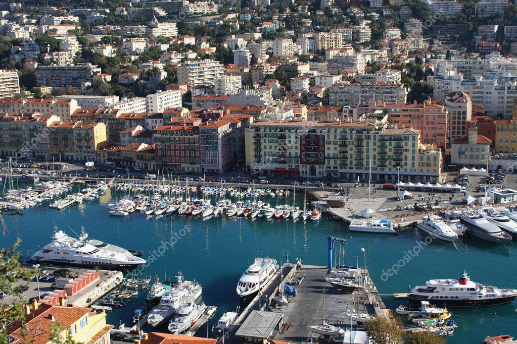 Nice harbour and city view, France — Stock Photo © nekitt #2859129