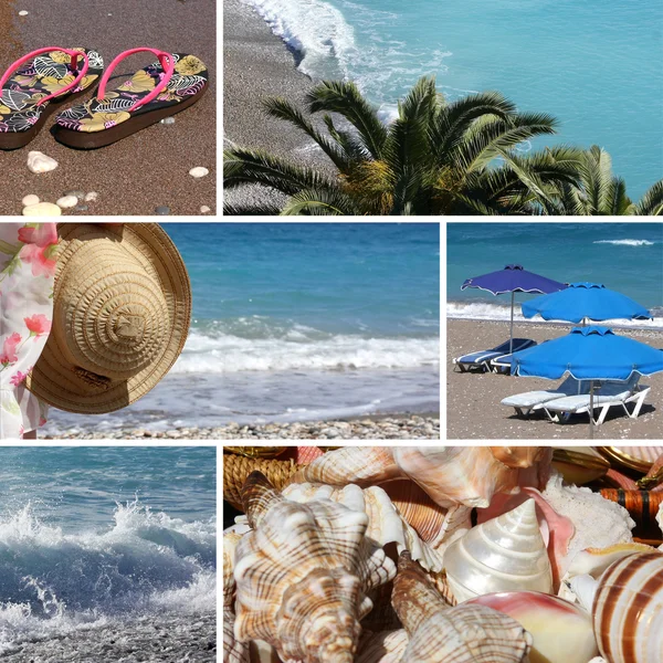 度假村 collage4 海滩 — 图库照片