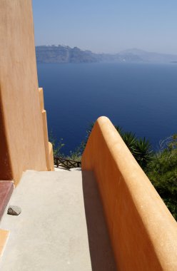 santorini, Yunanistan üzerinde Deniz Manzaralı