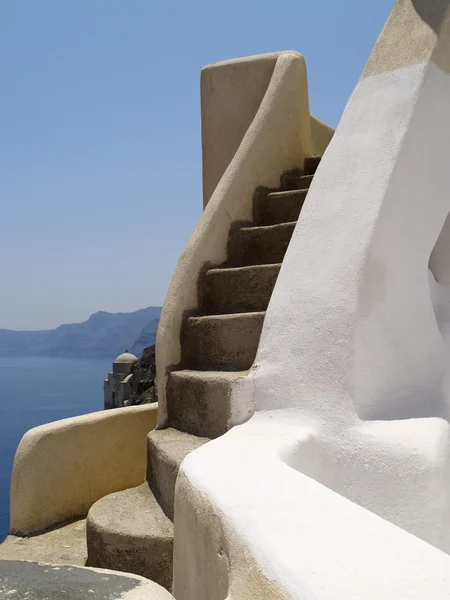 Létra az ég felé. Santorini-sziget, Görögország — Stock Fotó