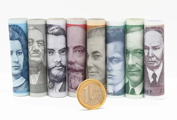 Переход на евро в Эстонии — стоковое фото