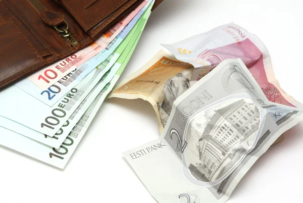 Changeover to the euro in Estonia — Stock Photo, Image