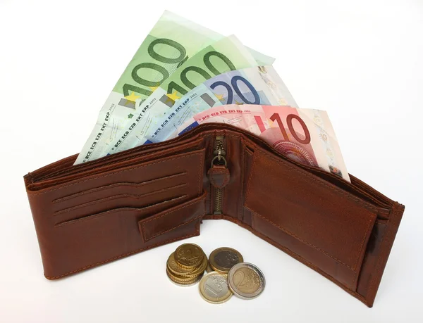 Wallet with euro — Stock Photo, Image