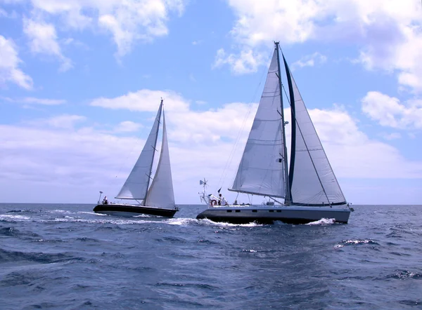 stock image Preparations for the regatta