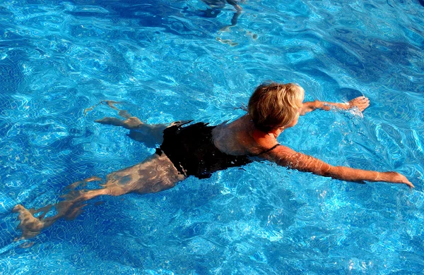 Nő, úszás Stock Kép
