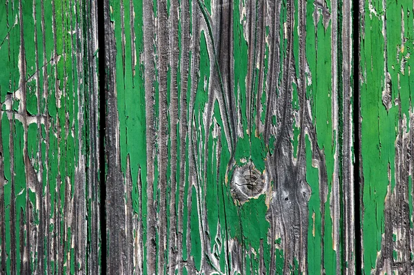 Textura de madeira crepitada verde Fotografias De Stock Royalty-Free