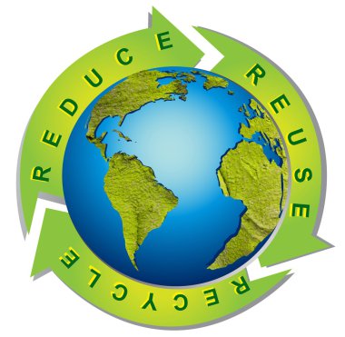 Clean environment - conceptual recycling clipart