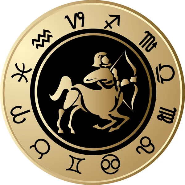 Horoskop Strzelec — Wektor stockowy