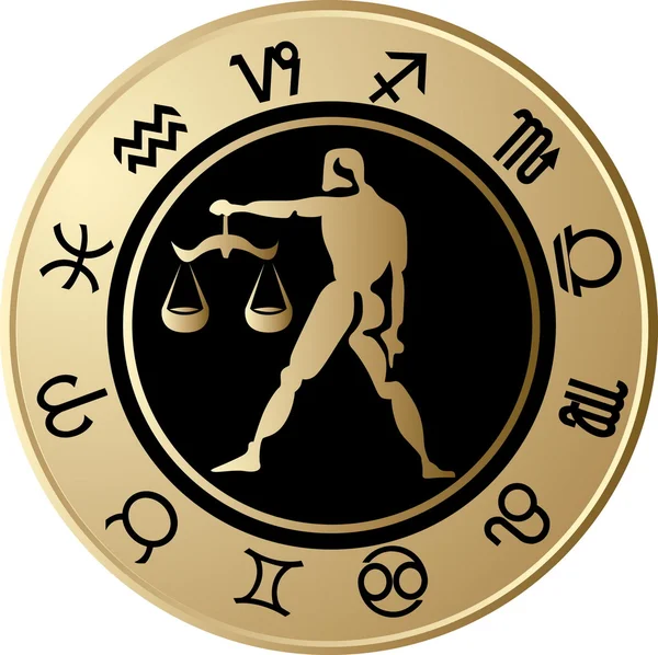Weegschaal Horoscoop — Stockvector