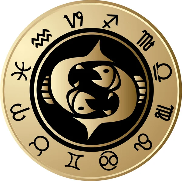 Horoscope Poissons — Image vectorielle