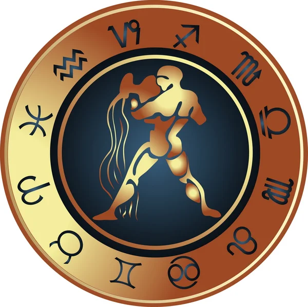 Horoscoop Waterman — Stockvector