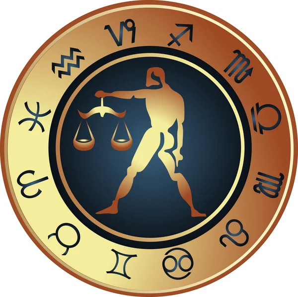 Horoskop Waage — Stockvektor