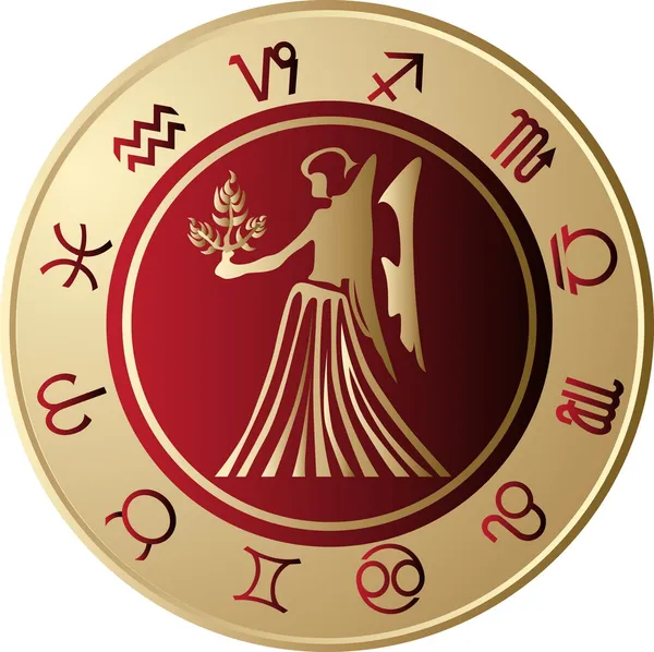 Horoskop Jungfrun — Stock vektor