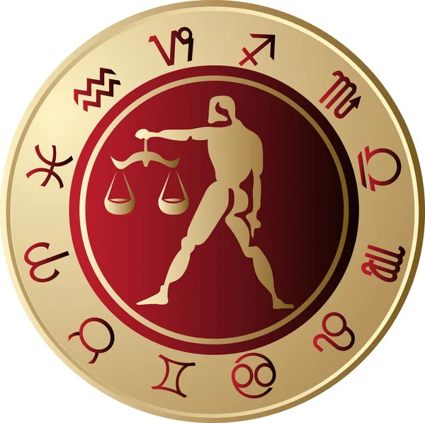 Váhy horoskop — Stockový vektor