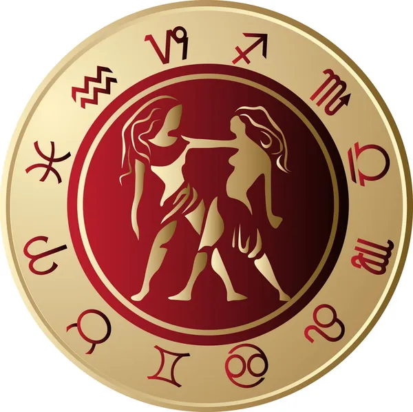 Horoskop-Gemini — Stockvektor