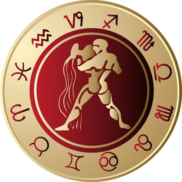Horoskop Wodnik — Wektor stockowy
