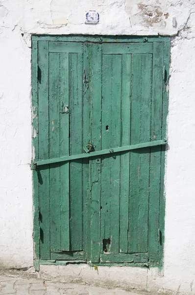 Très vieille porte en bois du Maroc — Photo