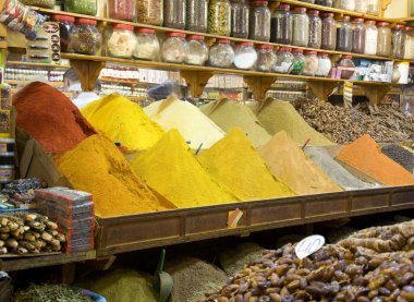 Spice market in Morocco clipart