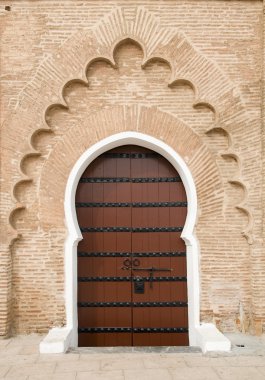 Very old wooden door of Morocco clipart