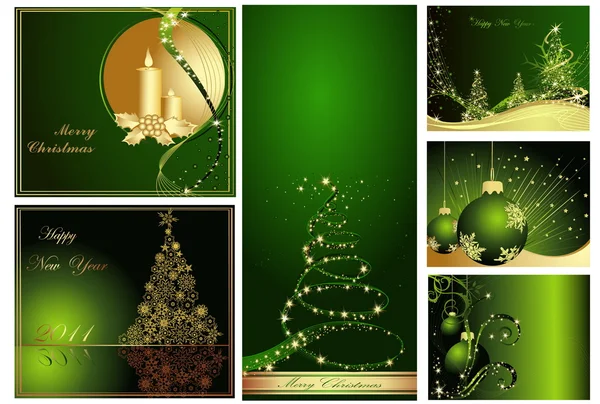 Feliz Navidad y Feliz Año Nuevo colección — Archivo Imágenes Vectoriales