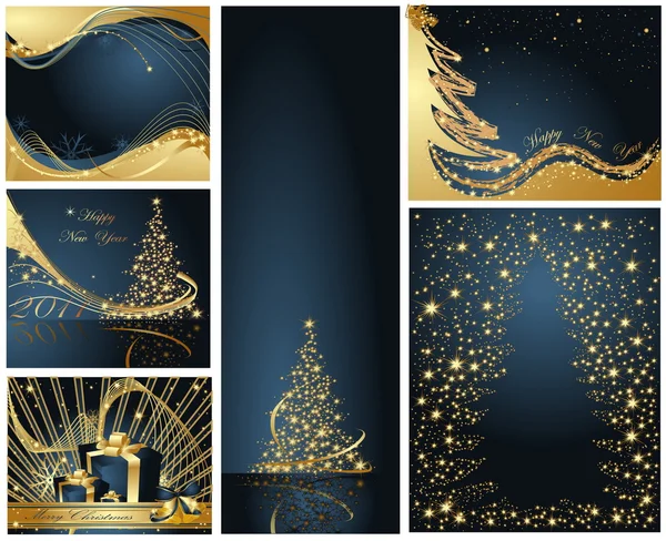 สุขสันต์วันคริสต์มาสและสุขสันต์วันปีใหม่ — ภาพเวกเตอร์สต็อก