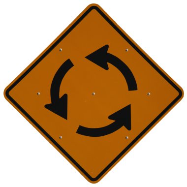 Traffic Circle Ahead clipart