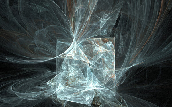 Blue ice - rendered fractal image