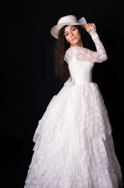 Beyaz elbisesi — Stok fotoğraf