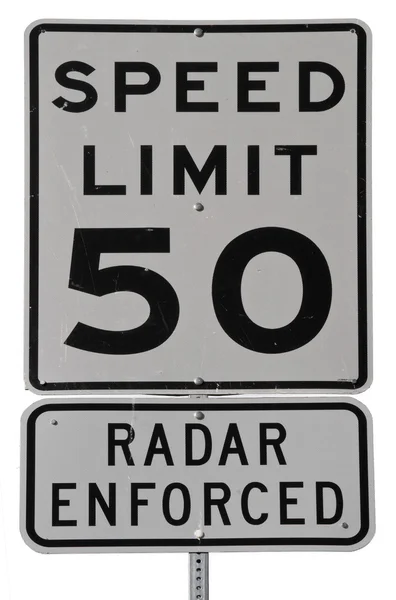 Limite de velocidade 50 — Fotografia de Stock