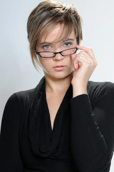 Chica con gafas — Foto de Stock