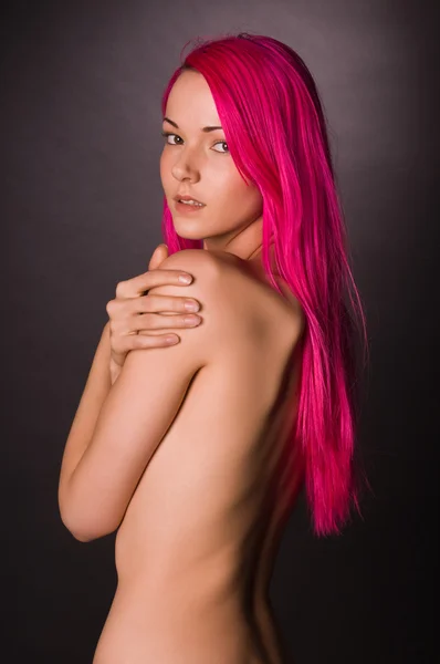 Cabelo rosa — Fotografia de Stock