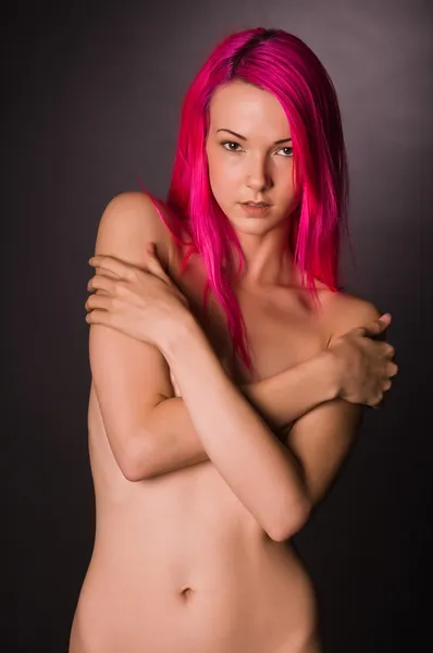 Розовые волосы — стоковое фото