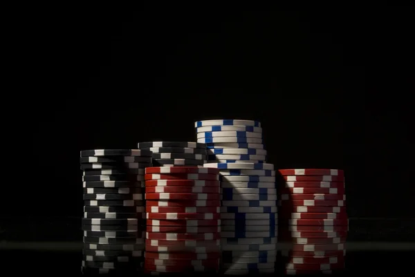 Poker fişleri — Stok fotoğraf