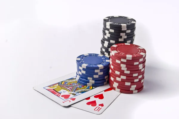 Poker žetony Stock Snímky