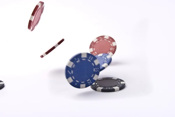 Фішки для покеру Ліцензійні Стокові Зображення