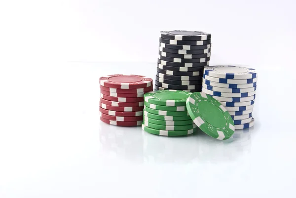Фішки для покеру Ліцензійні Стокові Фото