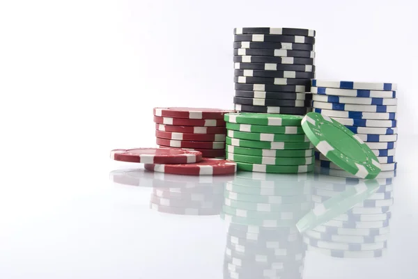 Chips di poker Fotografia Stock